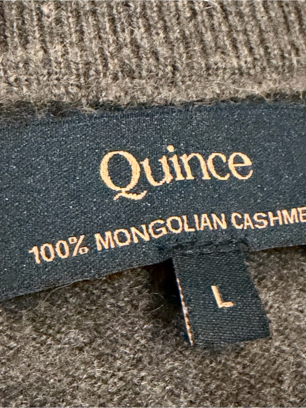 Quince Women’s Large Taupe Brown 100% Mongolian Cashmere Crewneck Sweater 0007 - Picture 3 of 4